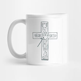 Religious Cross illustration Mug